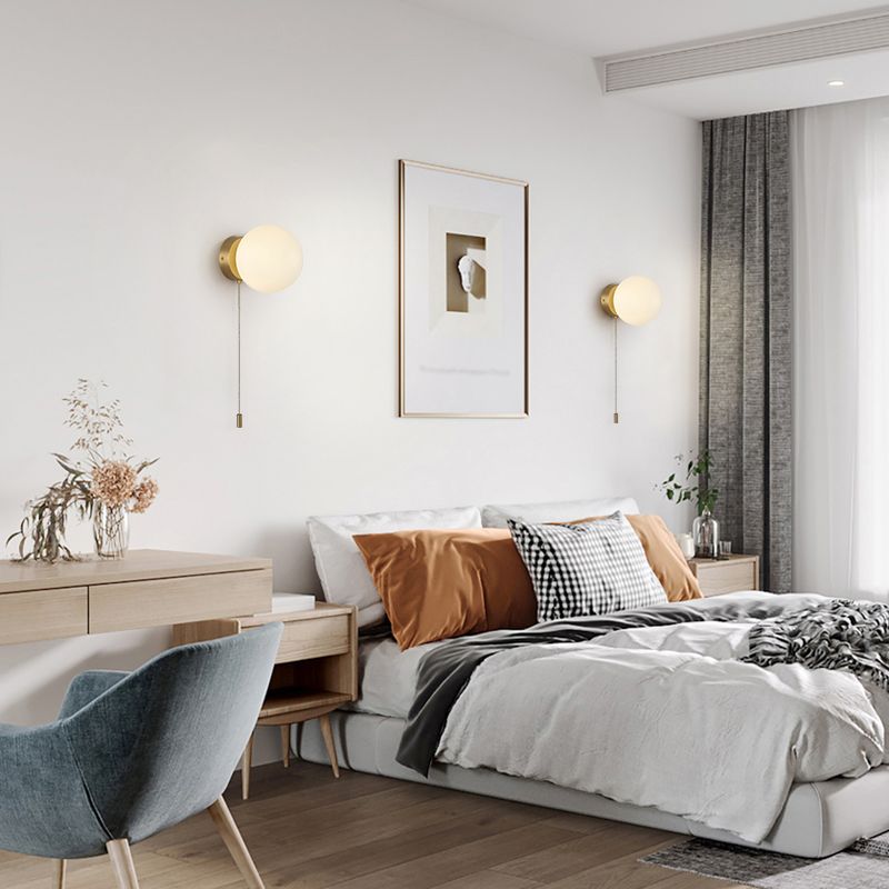 Kugelschattenglas Wandleuchter moderner einzelner leichter Wand Licht montiertes Licht