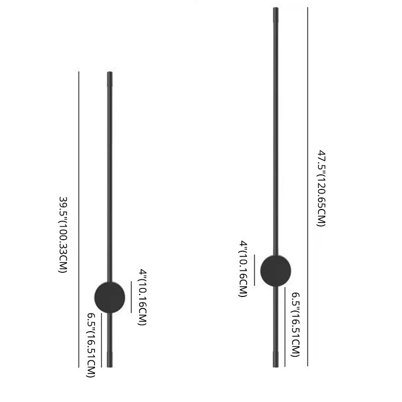 Adjustable Brightness 1 Light Linear Sconce Light Fixture Modern Minimalist Style Aluminum Sconces