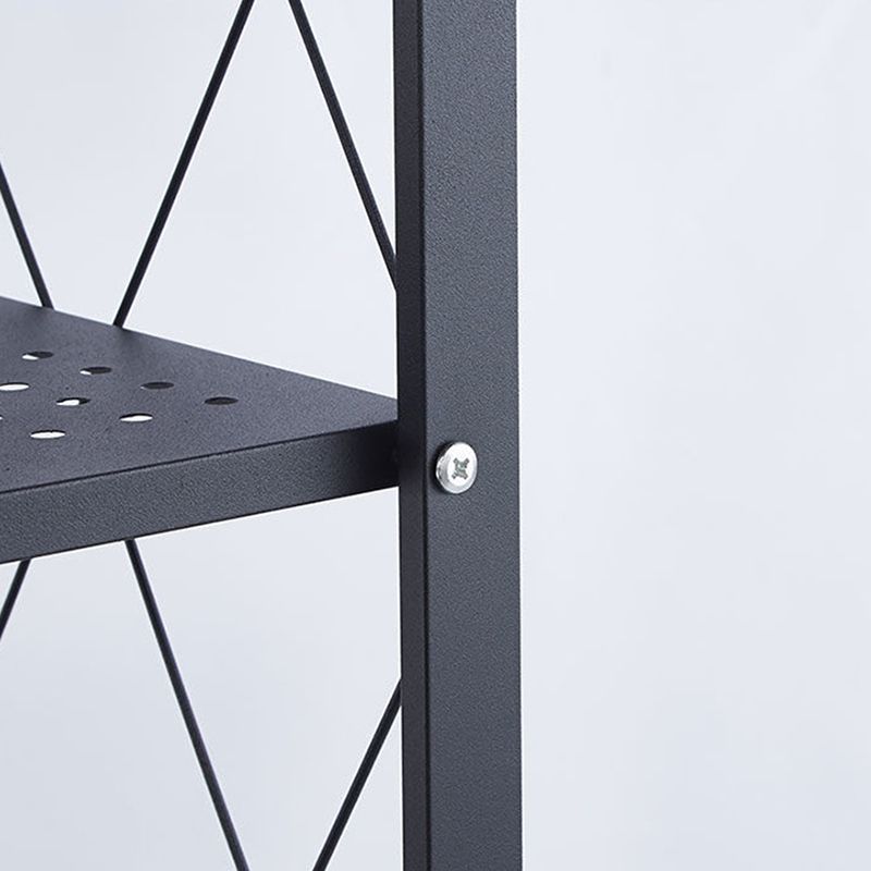 Modern Metal Bookcase Geometric Bookshelf for Living Room, 28" L X 14.5" W