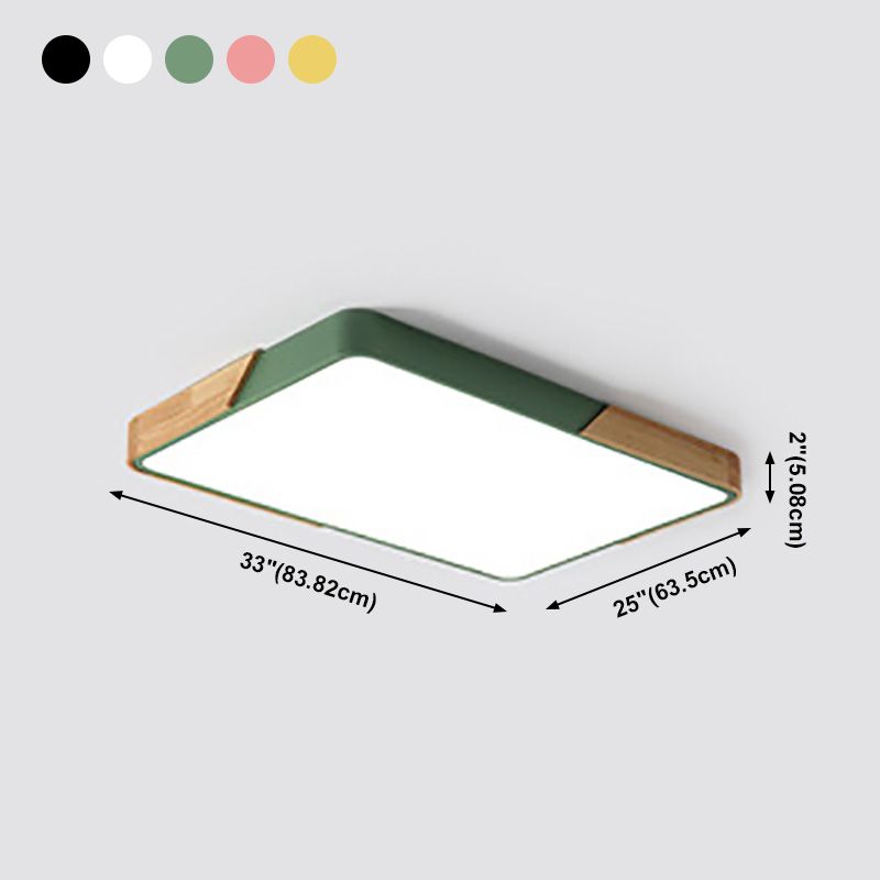 Modern Macaroon Geometric LED Massimale Lampada Ferro 1 Light Flush Mount per Bedroom