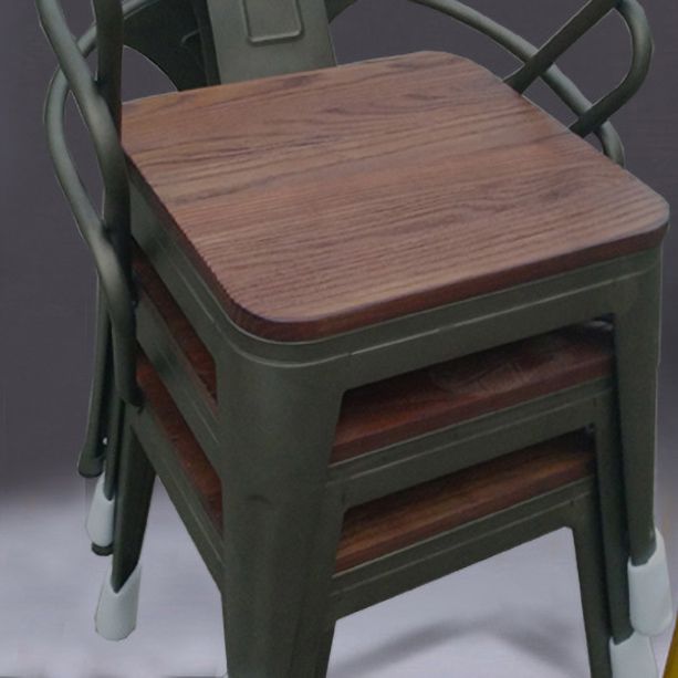 Industriële eetgelegenheden stackbare fauteuil met metalen benen (set van 4)