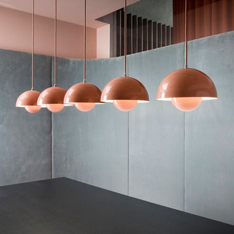 Modern Style Hanging Light Colorful Metal Shade Pendent Lighting Fixture for Dining Room