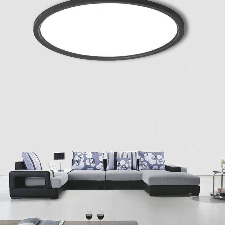 1-Licht-Unterputzleuchte aus Aluminium im modernen Stil, runde, bündige Deckenleuchten