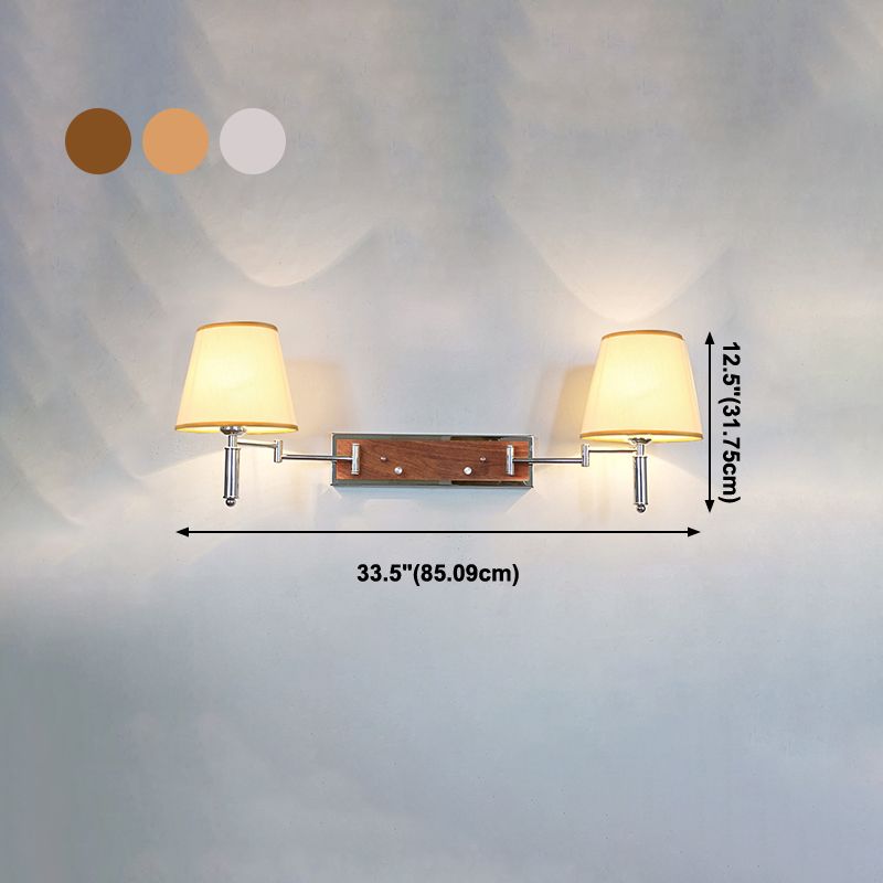Modern Adjustable Wall Sconce Two Head Metal Wall Mounted Light Fixture for Living Room