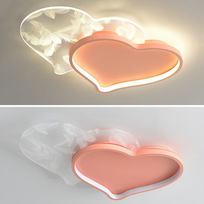 Coeur encastré luminaire chambre simple acrylique plafonnier