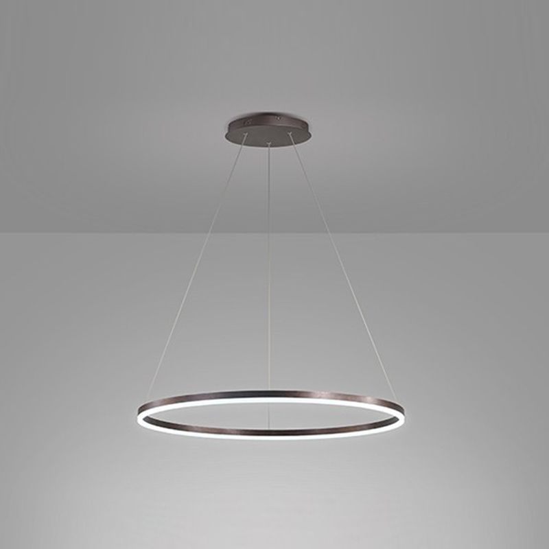 Circular Metal Hanging Light Fixture Simplicity LED Hanging Chandelier