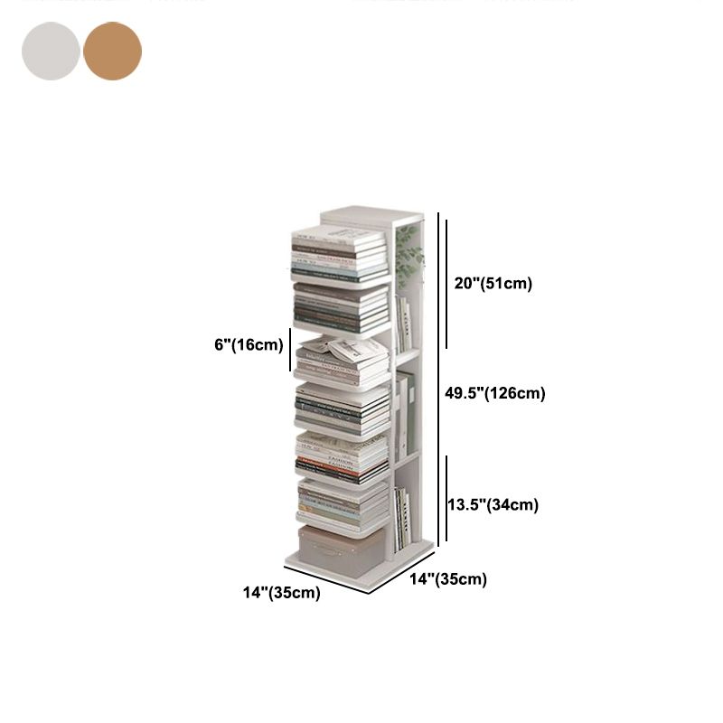 13.78"W Bookcase Contemporary Style Bookshelf for Home and Office