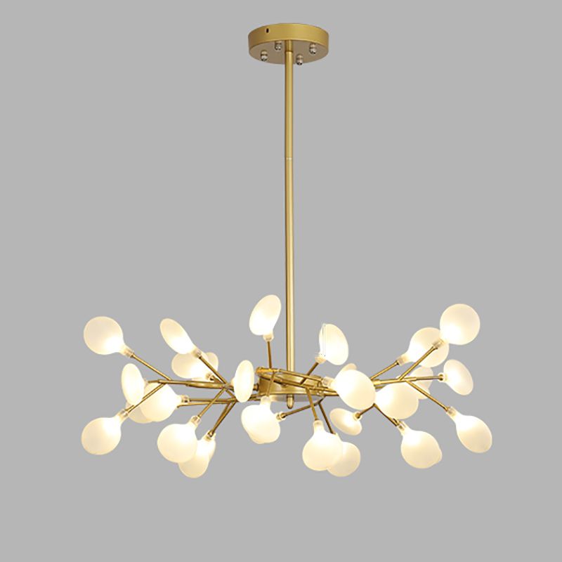 Branch Shape Chandelier Modern Fireflies Chandelier Lamp in Gold for Living Room