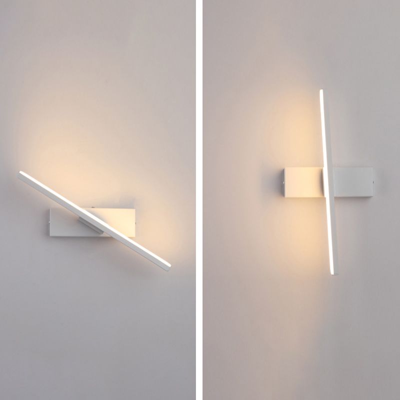 Aluminium rechthoekige LED -wand sconce in moderne beknopte stijl smeedijzeren roteerbare wandlamp met siliconen schaduw