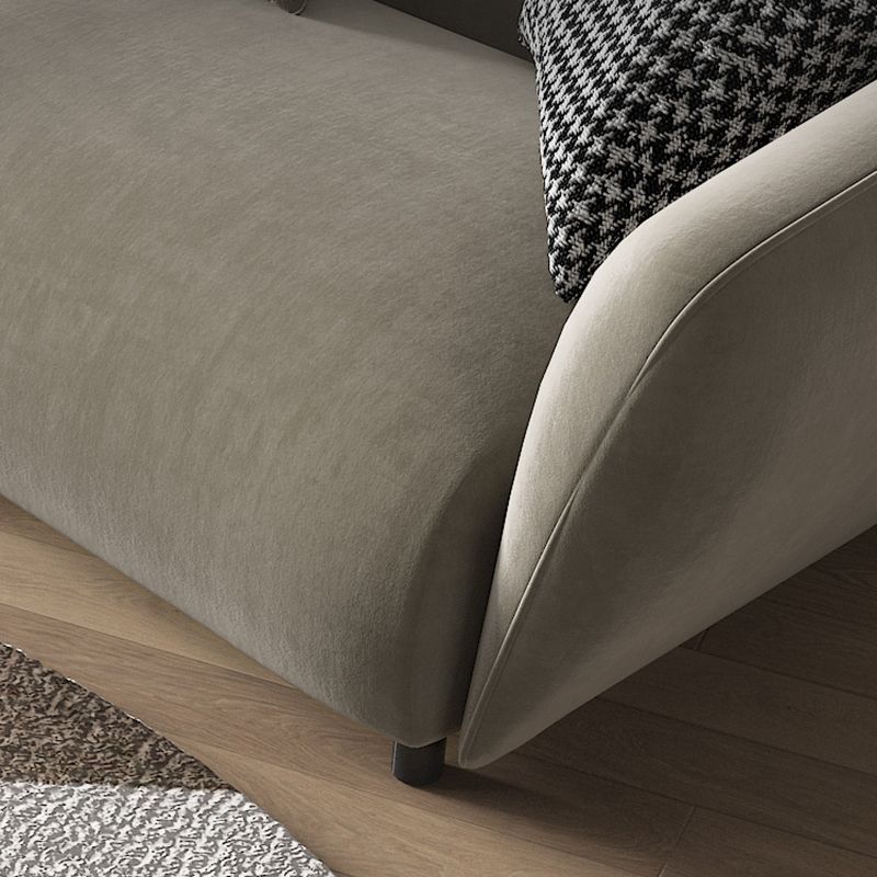 28.35" Scandinavian Faux Leather Gray 2-5 Seater Tuxedo Arm Sofa