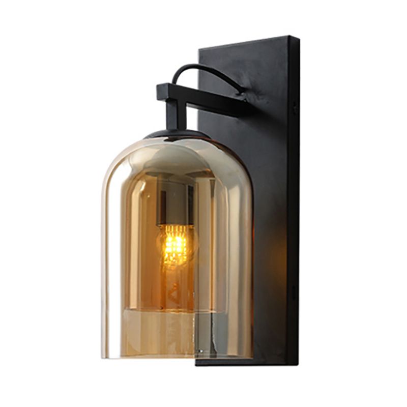 Modern Style Glass Shade Mount Lighting Simplicity Wall Sconce for Living Room
