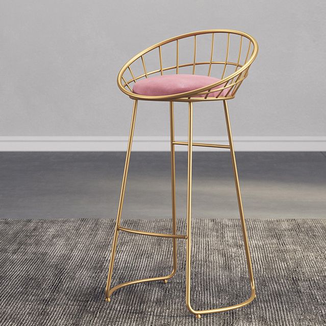 Scandinavian Design Upholstered Bar Stools Armless Stools with Cushion