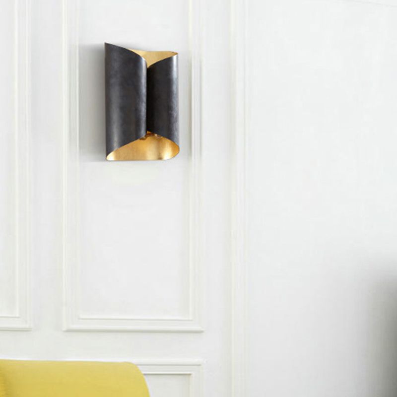 Lámpara de montaje de pared giro Minimalista 2 bombillas Lámpara de pared metálica Splock para porche