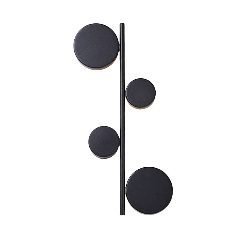 Black/Gold Finish Vertical Linear Sconce Light Post-Modern 3 Heads Metal LED Wall Lamp Fixture