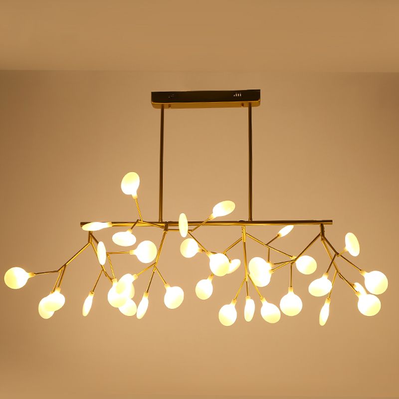 Heracleum Island Pendant Light Contemporary Metallic Dining Room Suspension Lamp