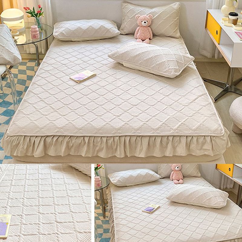 Water Resistant Fitted Sheet Solid Color Sheet 1 Piece Bed Sheet