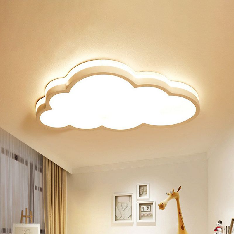 Cloud Shaped Kids Bedroom LED Flush Mount Lighting Acrylic Nordic Style Flush Mount Ceiling Light