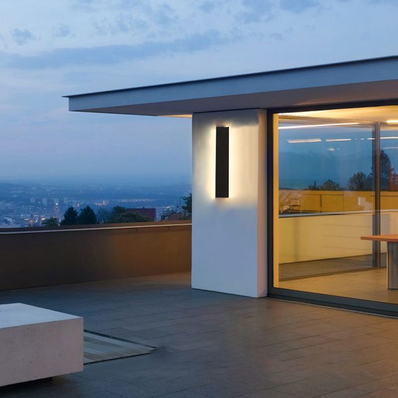 Quadratische Form Metallwandbeleuchtung moderne Einleuchtwandmontage in Schwarz