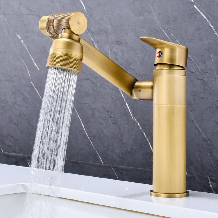 Luxury Vessel Faucet Swivel Spout High-Arc Single Handle Vessel Faucet