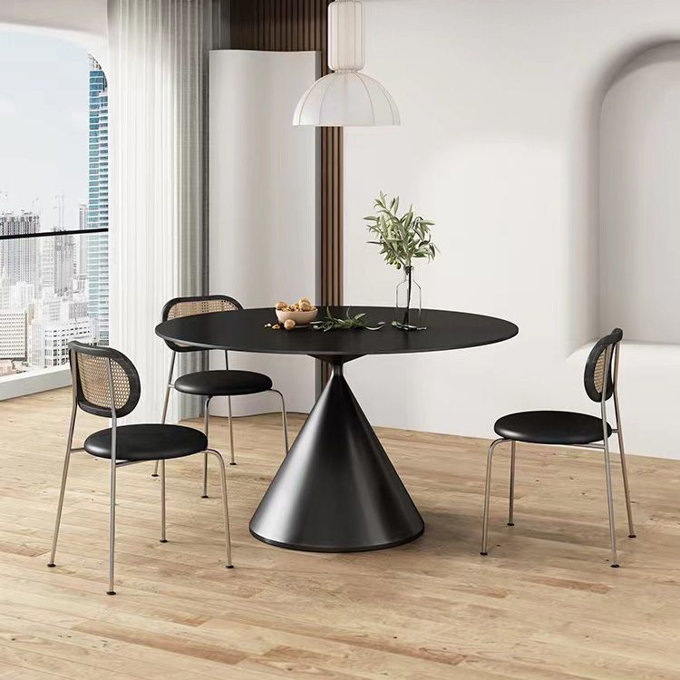 Modern Dining Round Table Sintered Stone Table with Metal Leg for Home