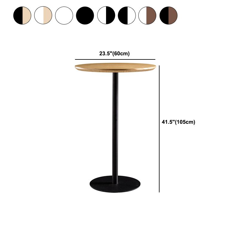 41.3"H Modern Pub Table Solid Wood Bar Height Round Bar Table