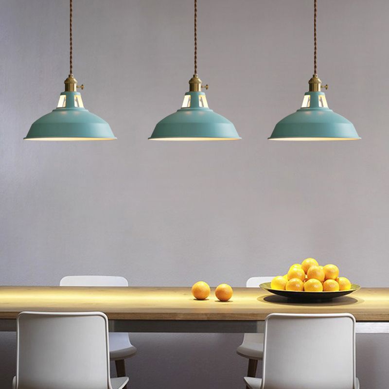 Semicircle Pendant Light Modern Style Metal 1 Light Hanging Ceiling Light