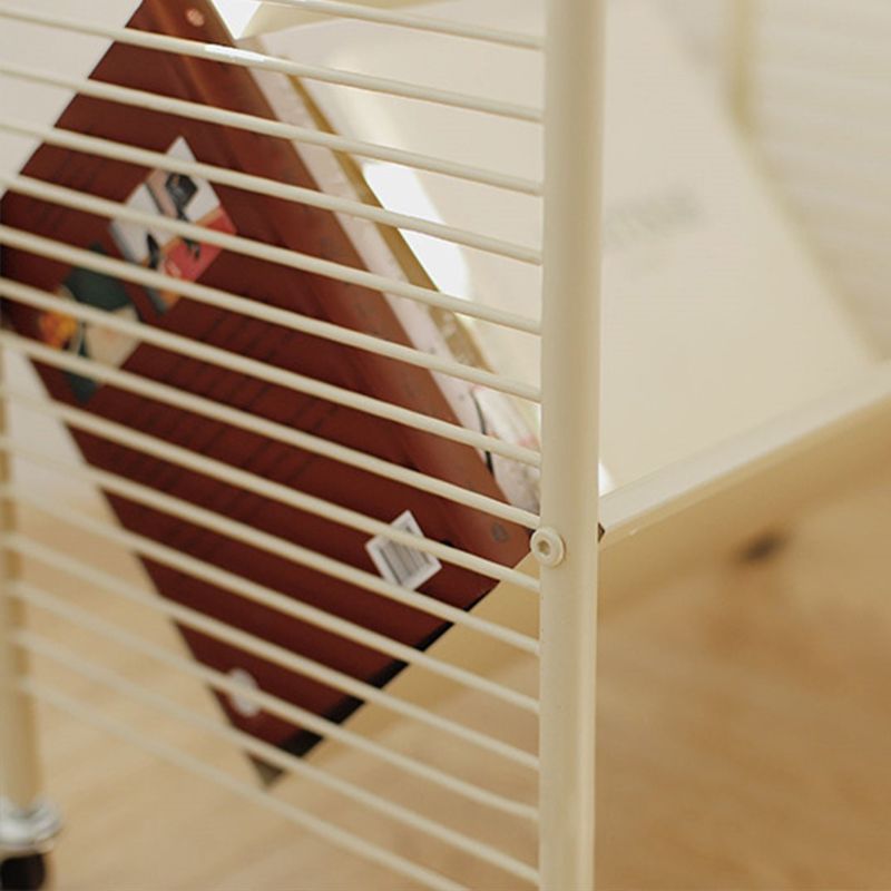 Glam Open Back Bookshelf Standard Metal 2 Shelves Bookcase for Home Office