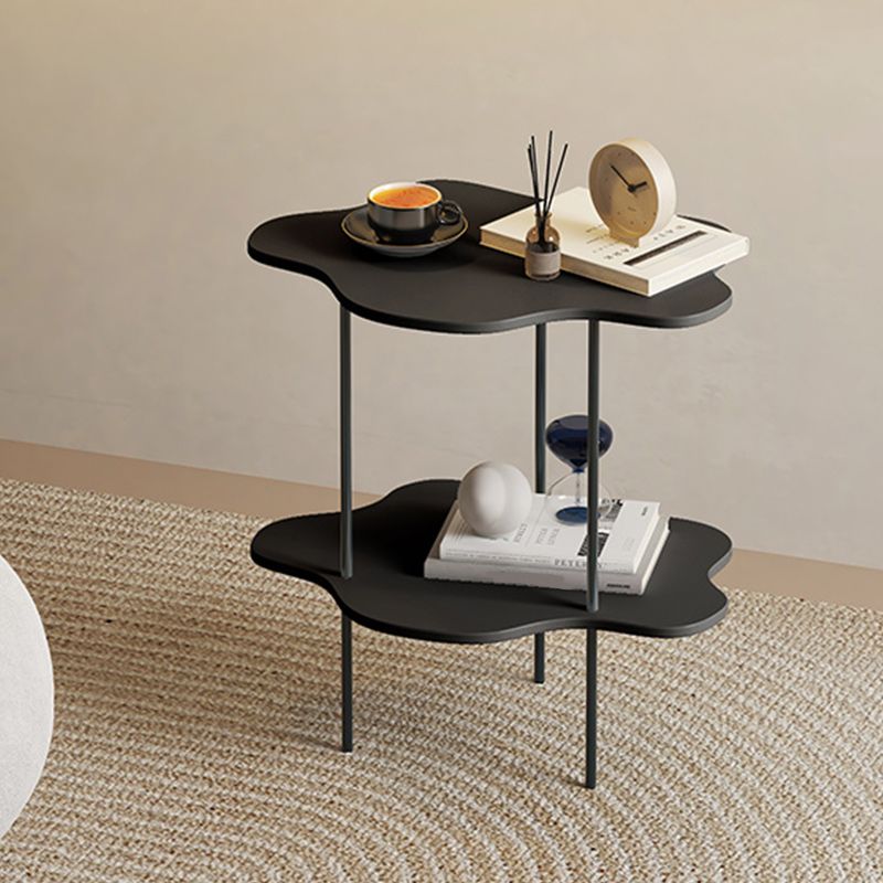 19"H Contemporary Corner Table Double Tier Accent Side Table