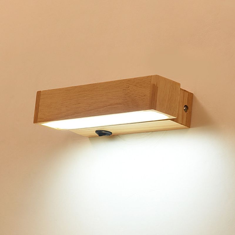 Modern Minimalist Style Linear Vanity Light Wood Single Vanity Light