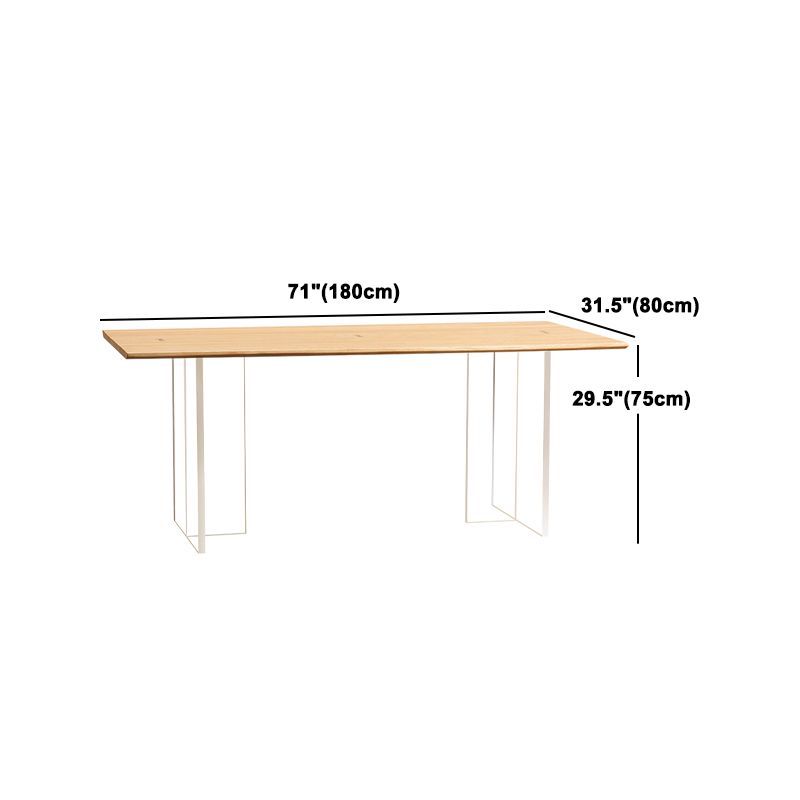 Modern 1/2/5 Pieces Dining Set Rectangle Pine Wood Dining Table for Dining Room