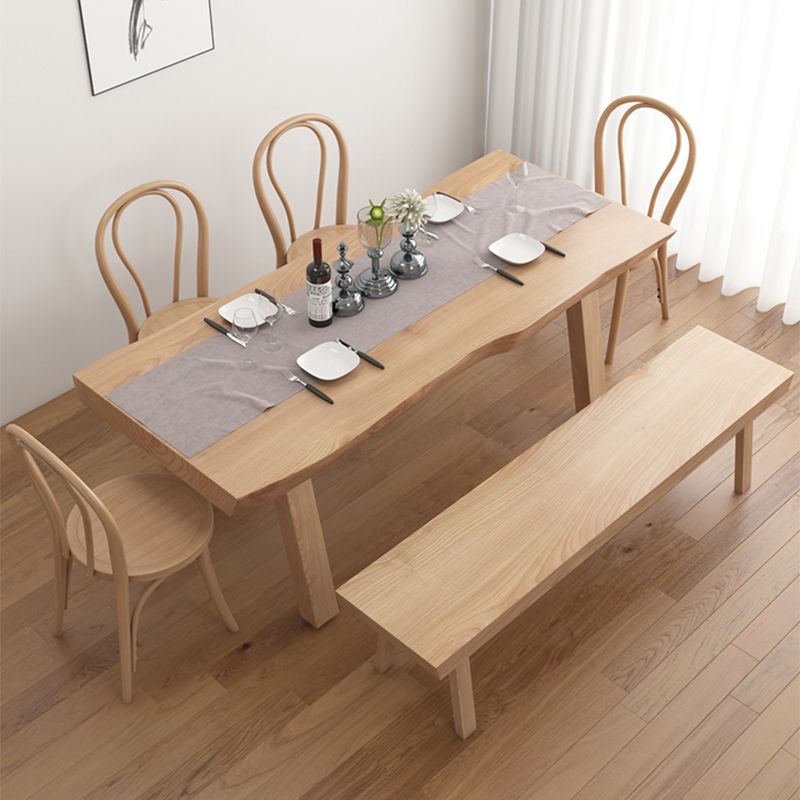 Modern 1/4/5/6 Pieces Dining Set with Solid Wood Table and Chairs Furniture