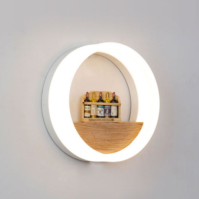 Acrylcirkel wandlamp Licht Licht Simplicity Stijl LED -wand SCONCE -verlichting in het wit