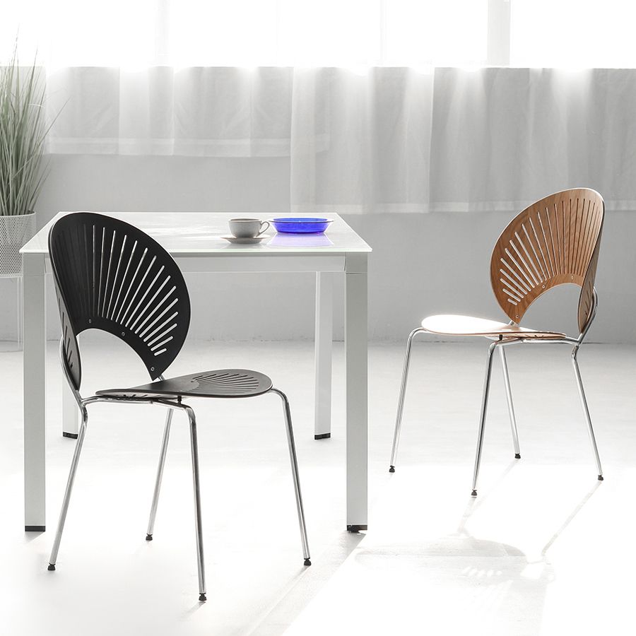 Chaise moderne en métal d'intérieur et d'extérieur, empilable, sans accoudoirs, à dossier ouvert, pour salle à manger