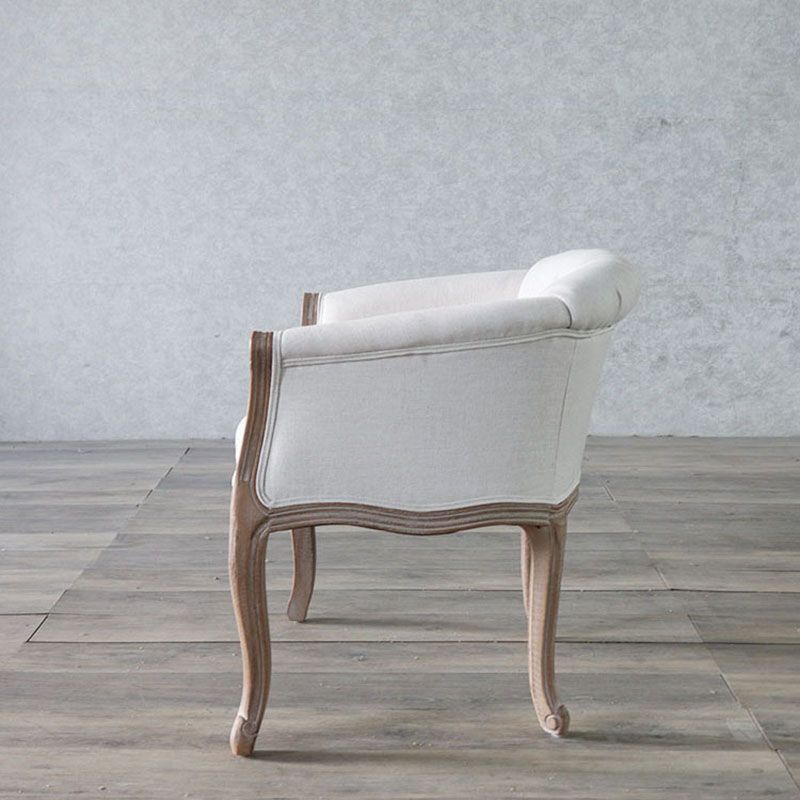 Matte Finish Solid Back Chair Farmhouse Coffee Shop Fabric Arm Chair