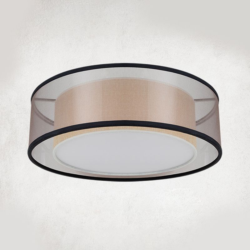 Round Shape Fabric Ceiling Light Multil Lights Ceiling Mount Light for Bedroom