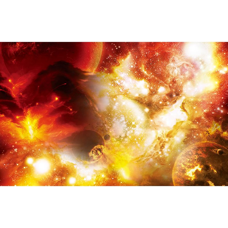 Dark Color Black Hole Mural Wallpaper Moisture Resistant Wall Art for Dining Room