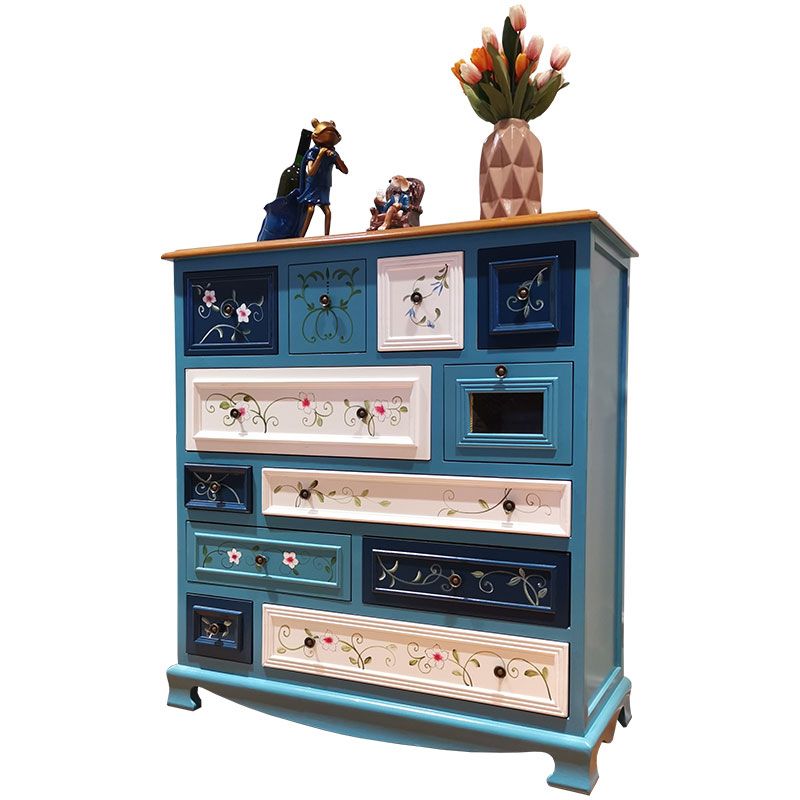 Coastal Storage Chest Dresser Wooden Dresser with Multi Drawers