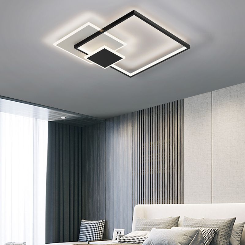 Luminaires de plafond encastrés contemporains à LED pour salon