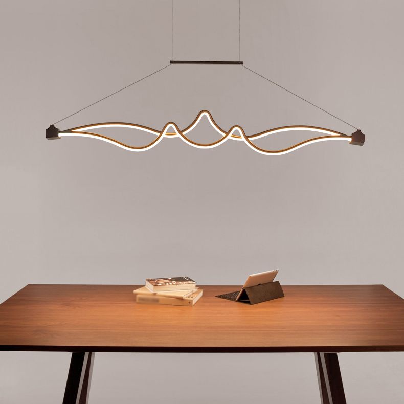 Contemporary Pendant Lights Linear Metal Island Light Fixtures