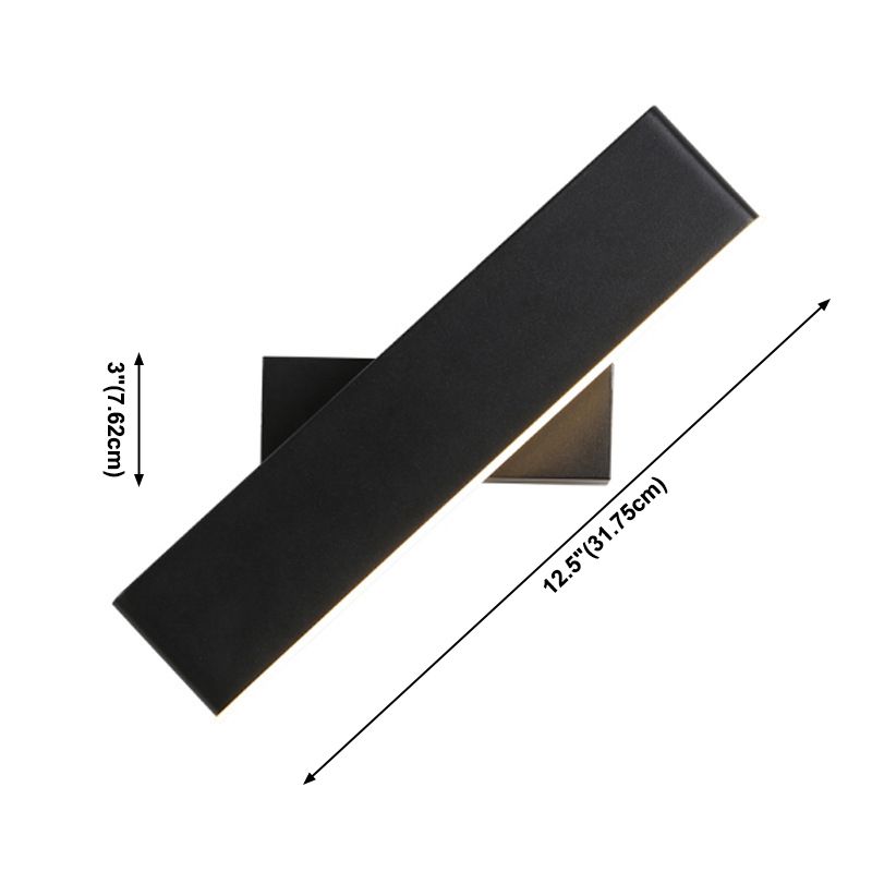 Lampe murale à LED à la mode moderne laquée en aluminium rotatif en aluminium Lumière murale avec une teinte acrylique