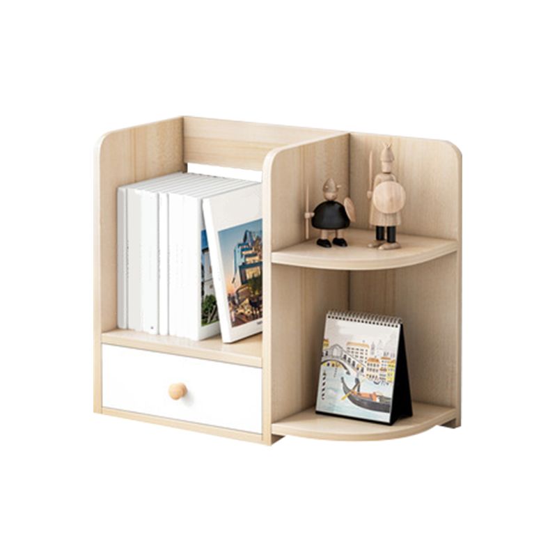 Closed Back Bookshelf Engineered Wood Contemporary Bookcase with Shelves