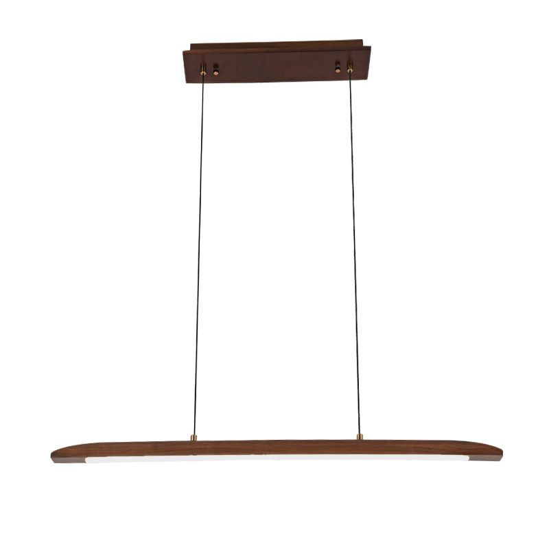 Linear Large Kitchen Pendant Lights Wood Modern Chandelier Lighting Fixtures for Restaurant
