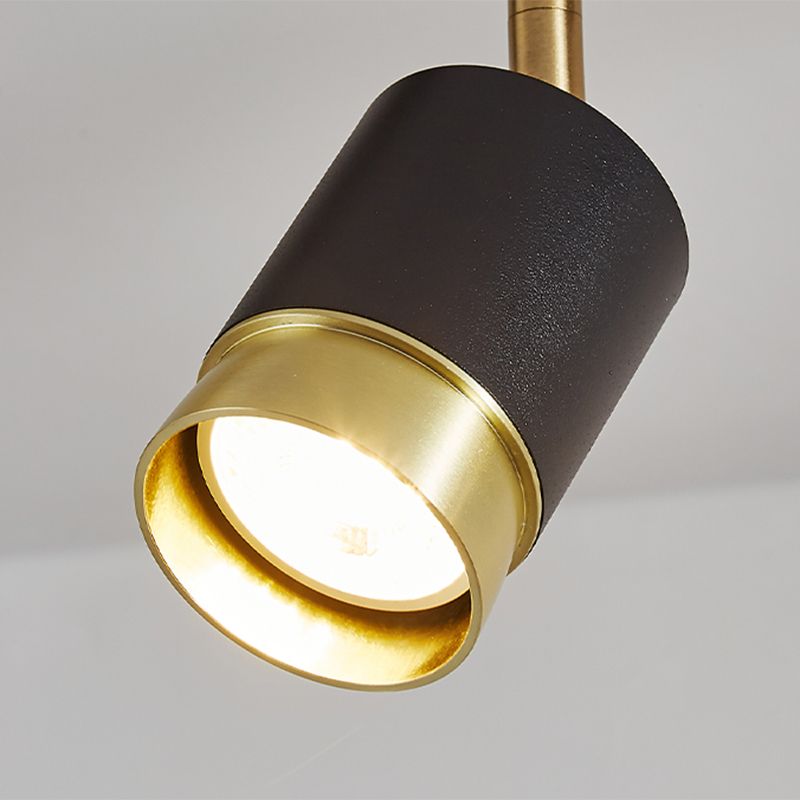 Nordische zylindrische Metallschienenstrahler, halbbündige Deckenschienenbeleuchtung für das Foyer