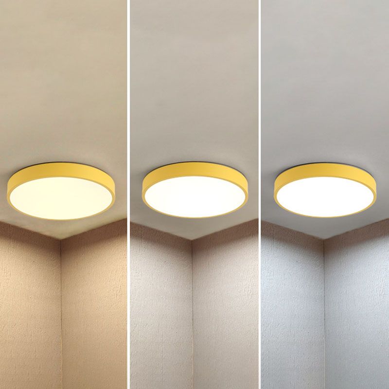 Minimalistische Macaron inbouw LED-lamp rond plafondarmatuur met acrylkap