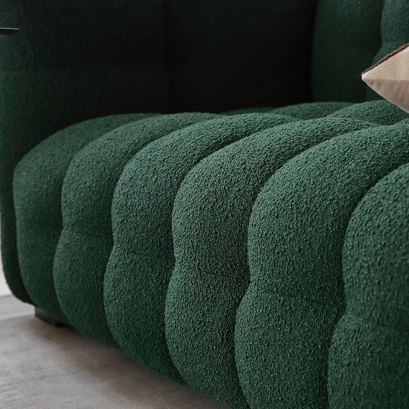 3/4-Seater Biscuit Back Sofa Modern Dark Green Tuxedo Arm Sofa
