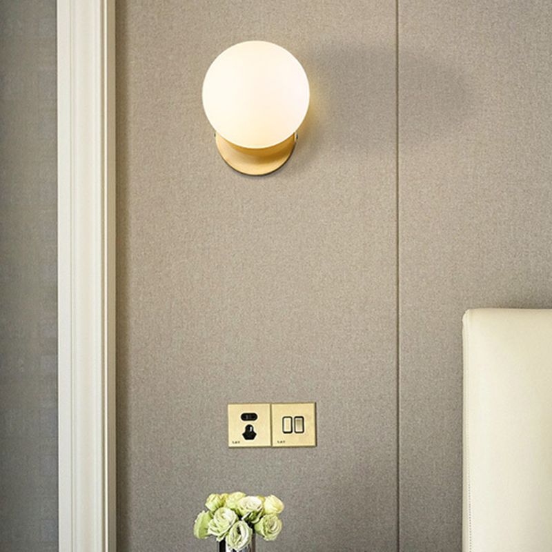 Nordic Vanity Light Minimalist Glass Wall Light Sconce for Washroom