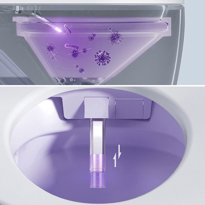 Modern Siphon Jet One Piece Toilet Bowl Heated Seat White Urine Toilet with Toilet Seat