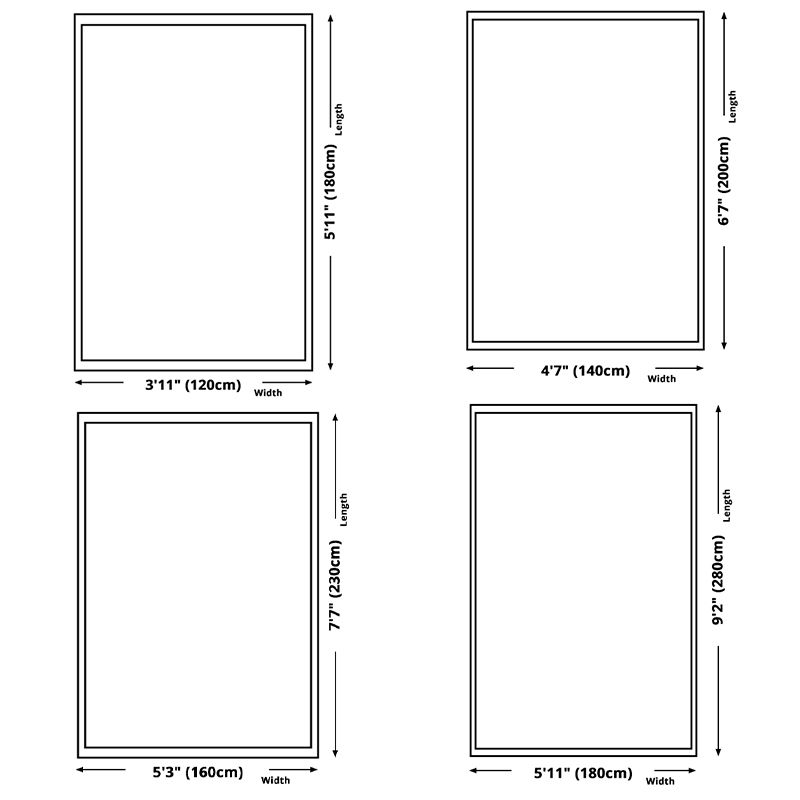 Persian Medallion Pattern Carpet Polyester Area Rug Non-Slip Backing Indoor Rug for Living Room