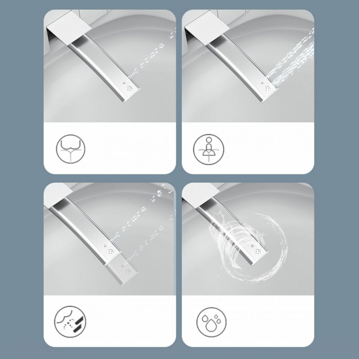 Modern Toilet Bowl All-In-One Porcelain Floor Mounted Siphon Jet Flush Toilet