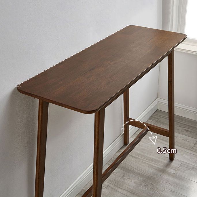 1/3/4 Pieces Table and Stool Set Contemporary Brown Solid Wood